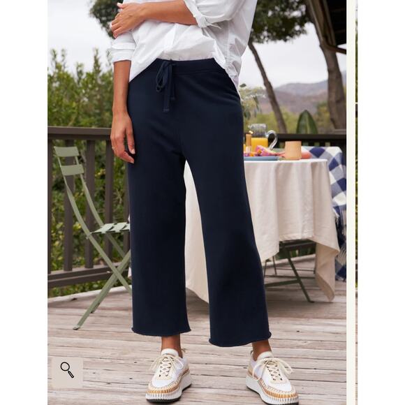 Frank & Eileen CATHERINE Triple Fleece Sweatpant Black Medium Drawstring Pull On - Picture 3 of 14